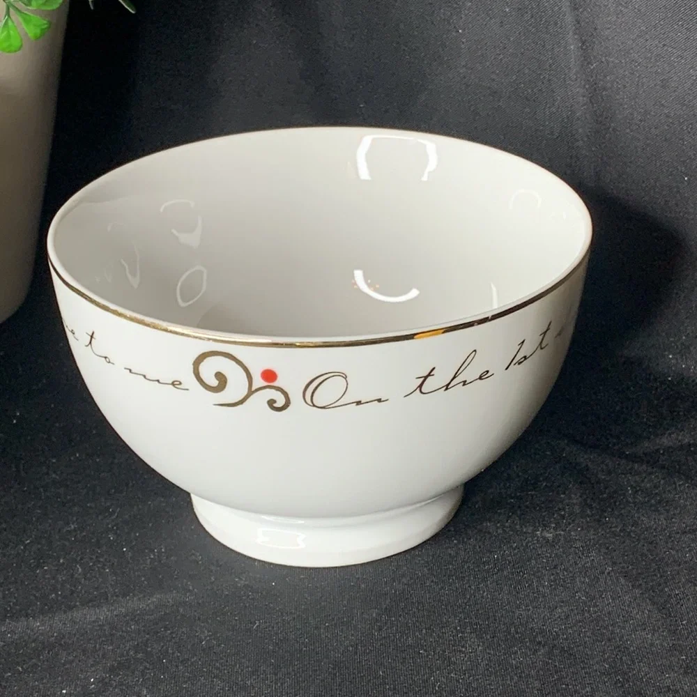Pier 1 porcelain “12 days of Christmas” soup / cereal bowl